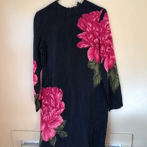 Beautiful 100% Silk Floral Dress